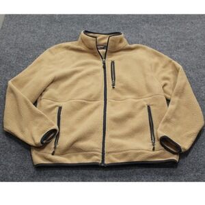 Free Country Mens Camel Fleece Full Zip Jacket 520-MOF2813S Large L/G‎ 42-44